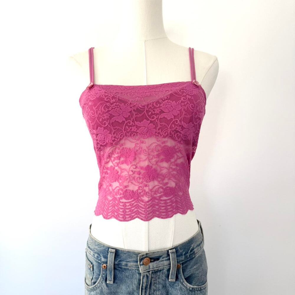 VINTAGE Y2K PINK LACE CAMI